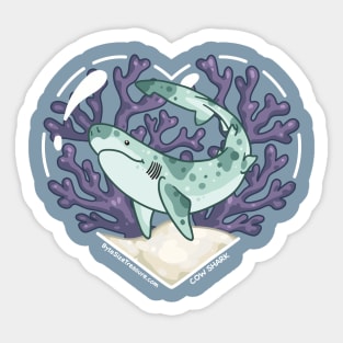 GRAZE, the Cow Shark Sticker